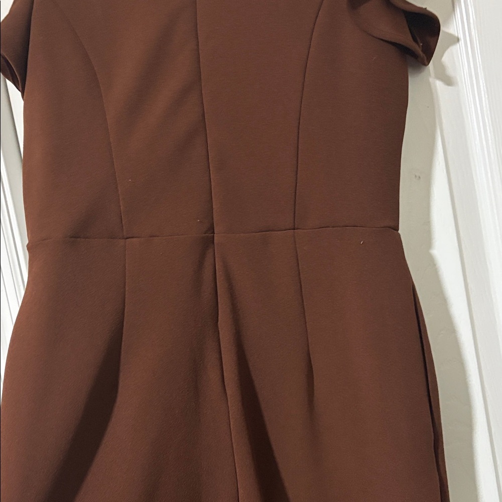 RACHEL Rachel Roy Brown Ruffled Jumpsuit Small - Picture 7 of 13